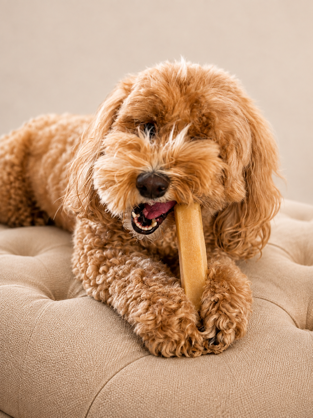 Dog chewing The African Yak™ | natural dog chew