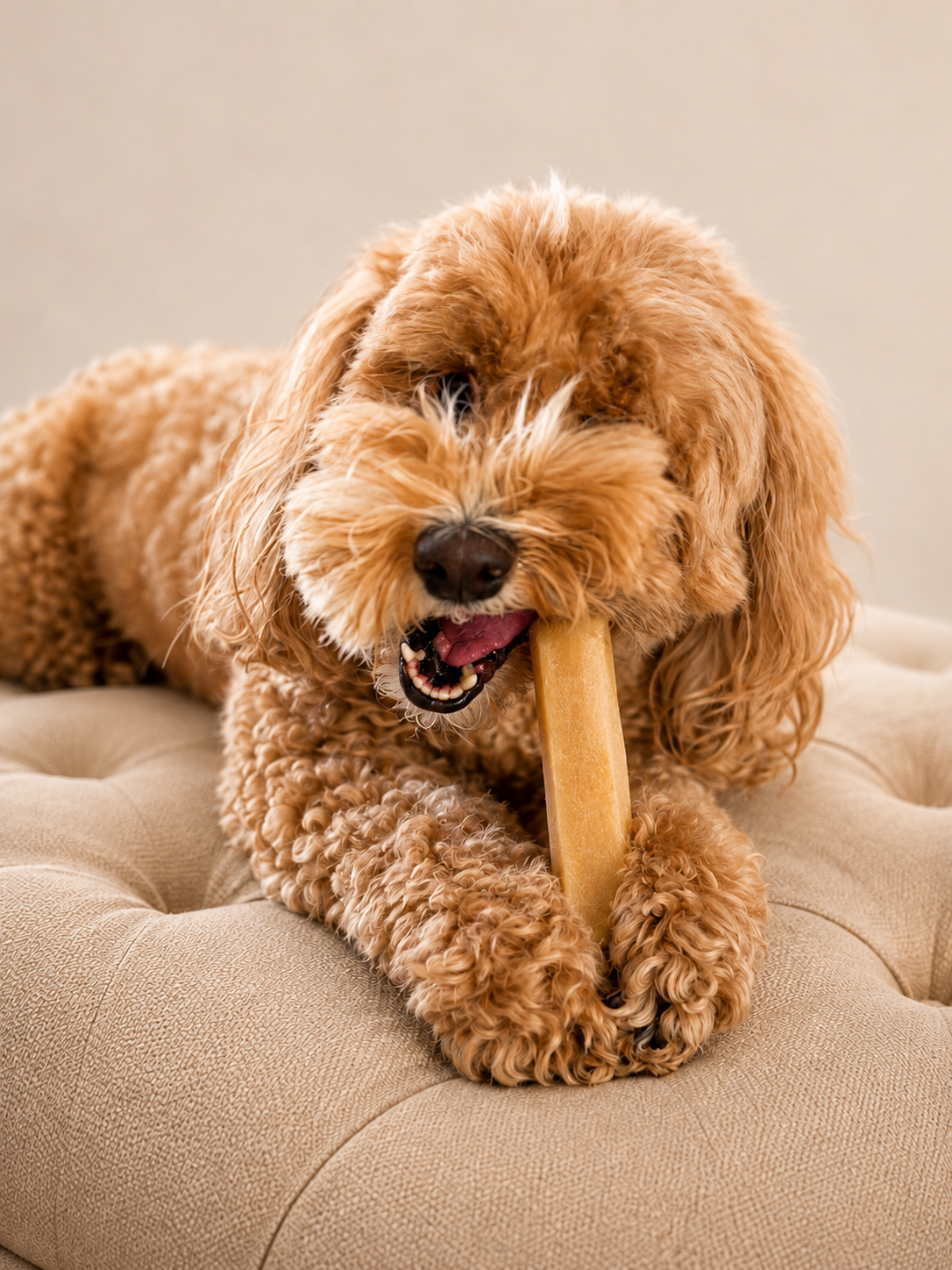 Dog chewing The African Yak™ | natural dog chew